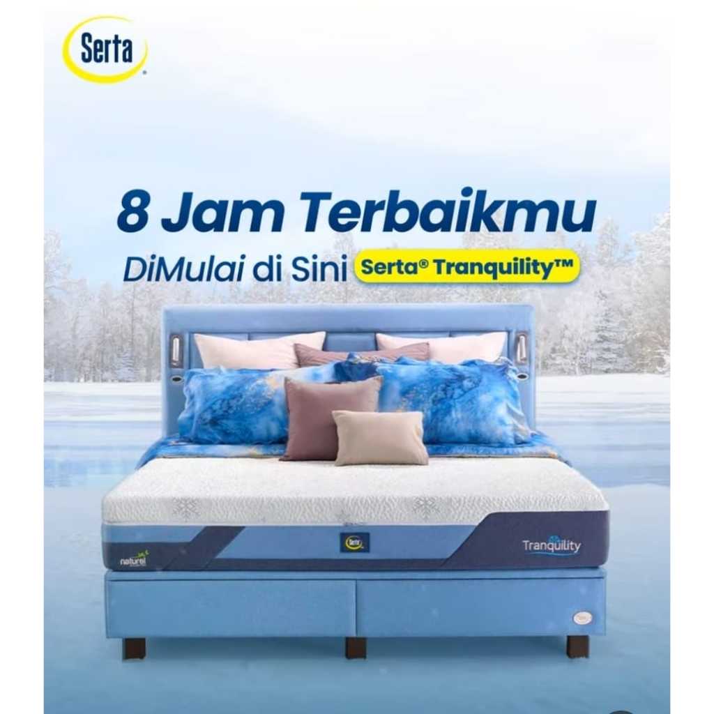 Full Set Kasur Springbed Tranquilty Serta