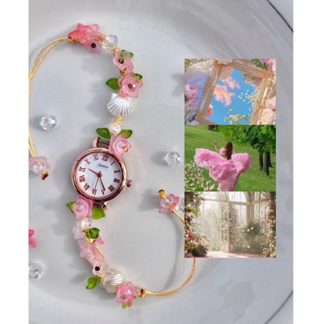 flower drawstring watch