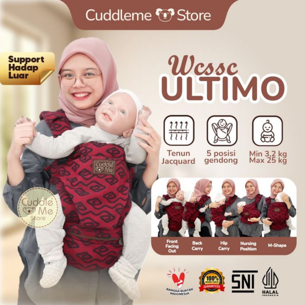 CuddleMe || WCSSC Ultimo - Gendongan bayi instant M shape