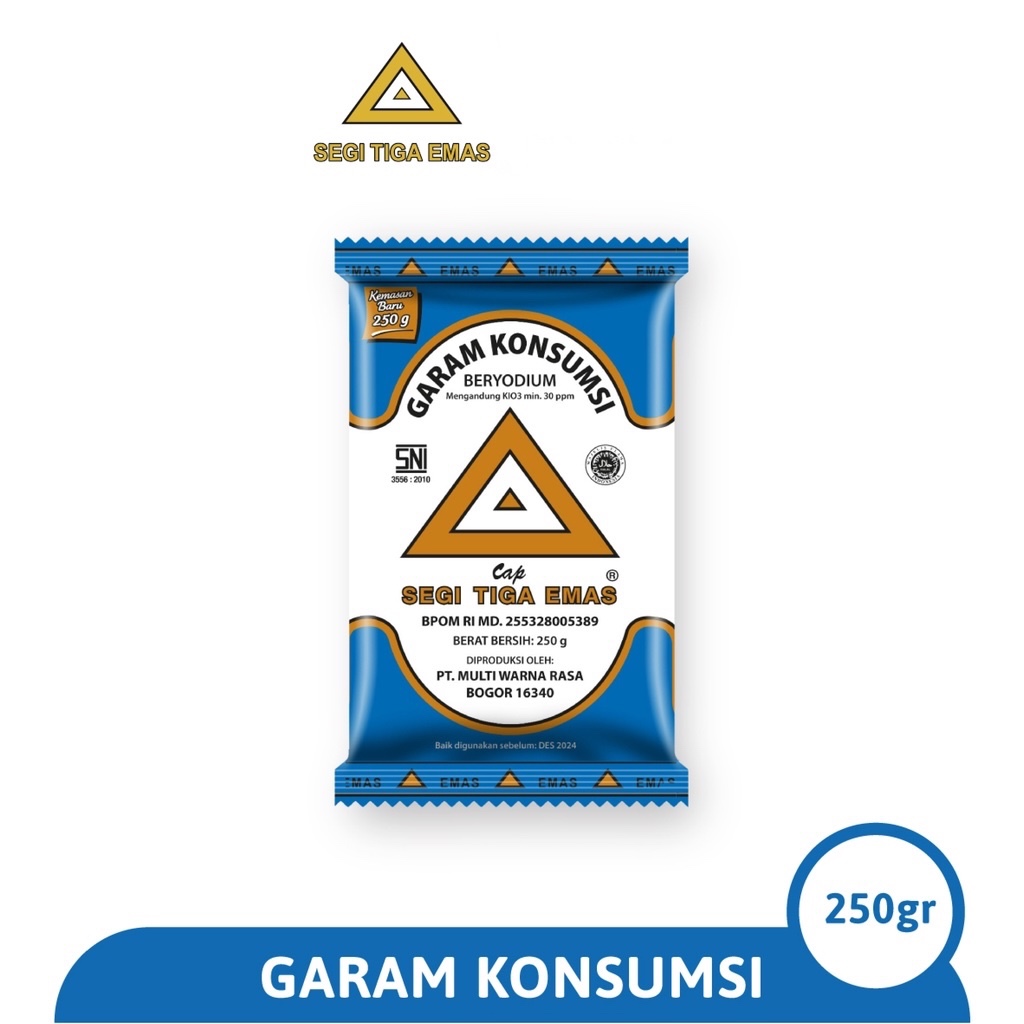 Garam Cap Segitiga Emas 250gram