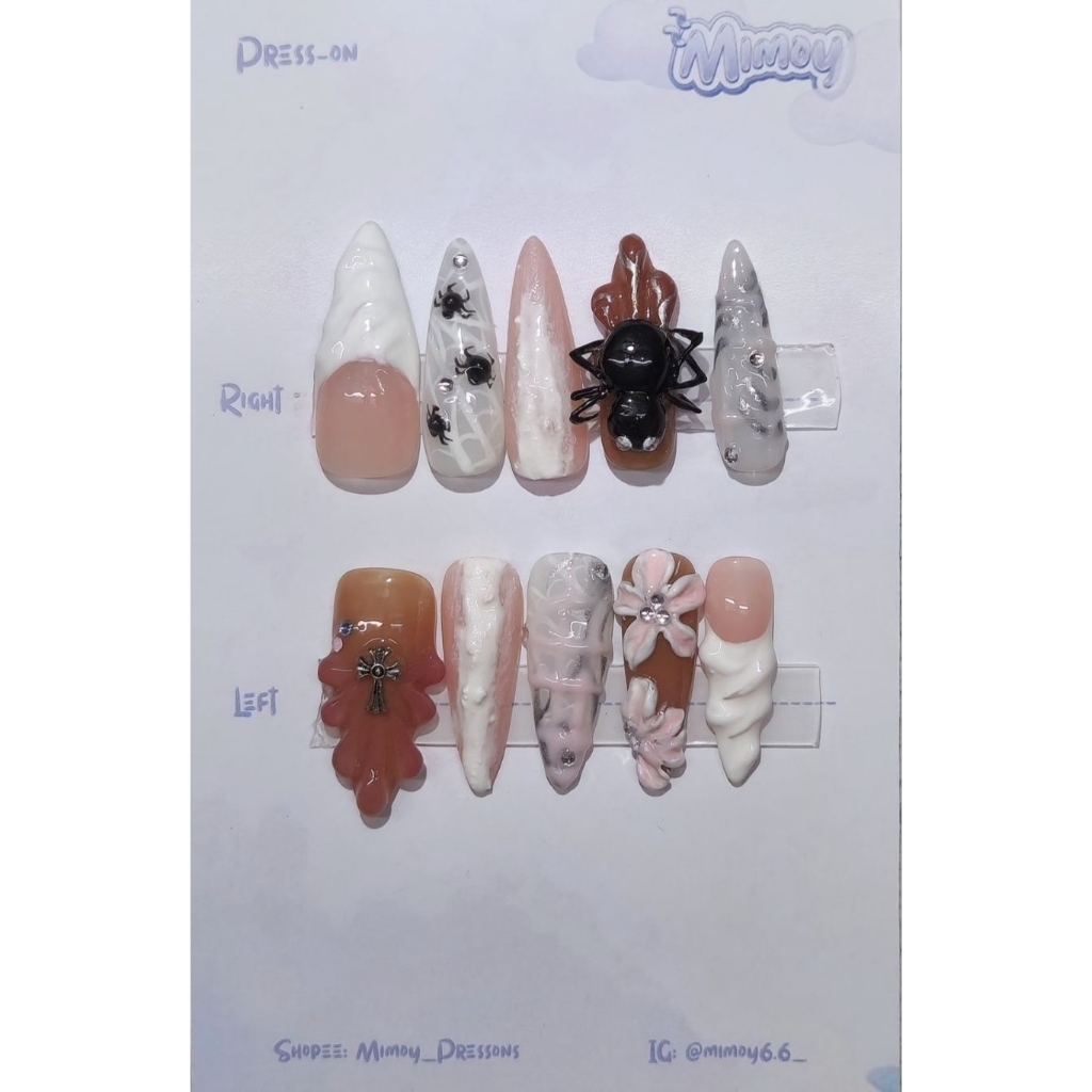 Press On Nails Spider -mimoy