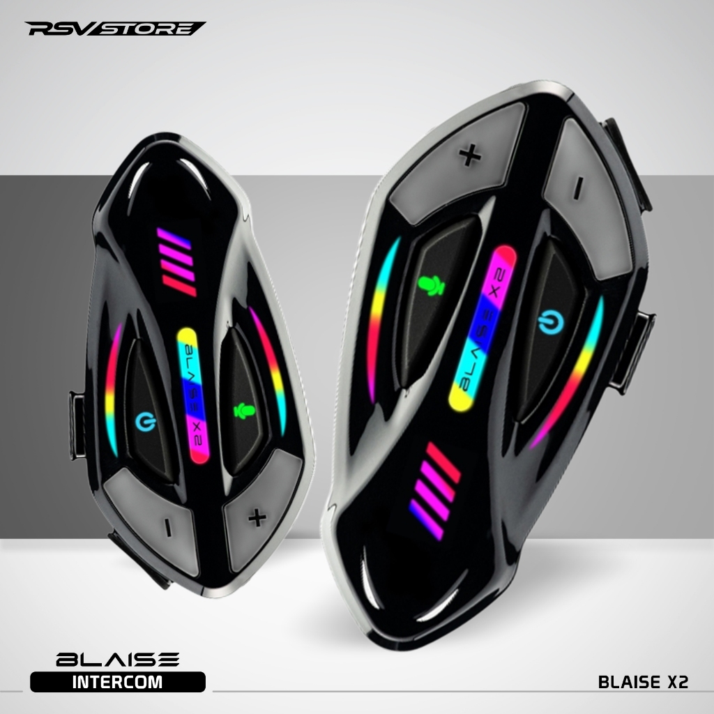 BLAISE X2 Motorcycle Headse Helmet Intercom Music sharing while in intercom two-person intercom
