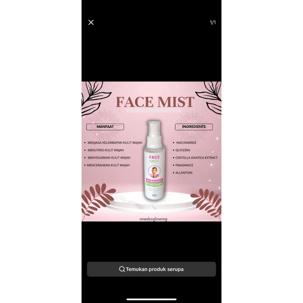 facemist instan glowing