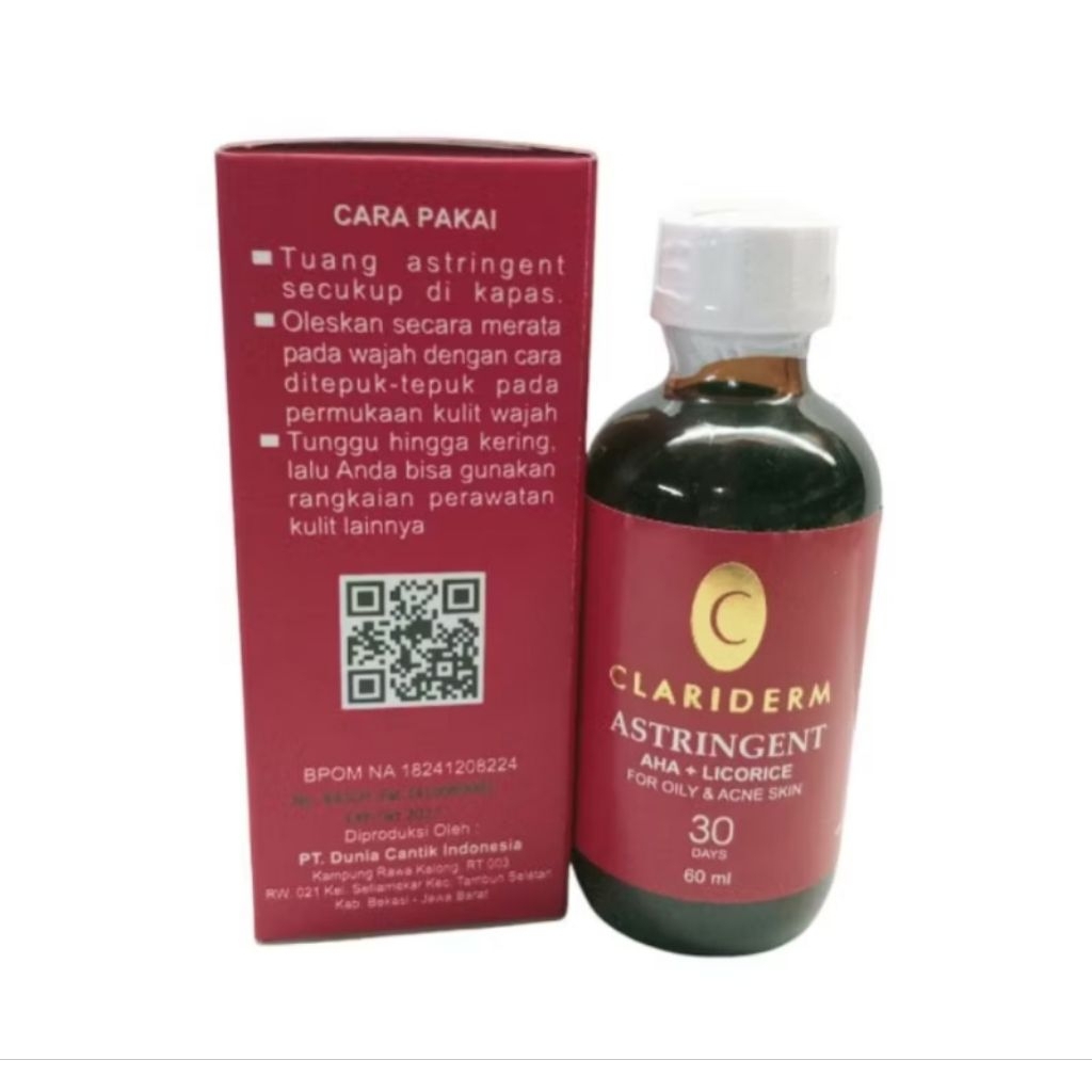 Toner Clariderm original Bpom
