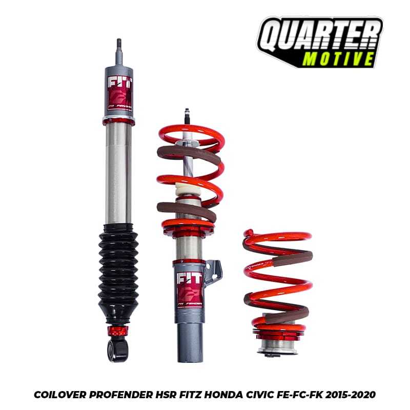 HSR Coilover Kit for Honda Civic Red Lowering
