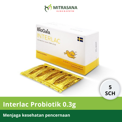 Interlac 0.3 g 5 Sachet - Serbuk Probiotik