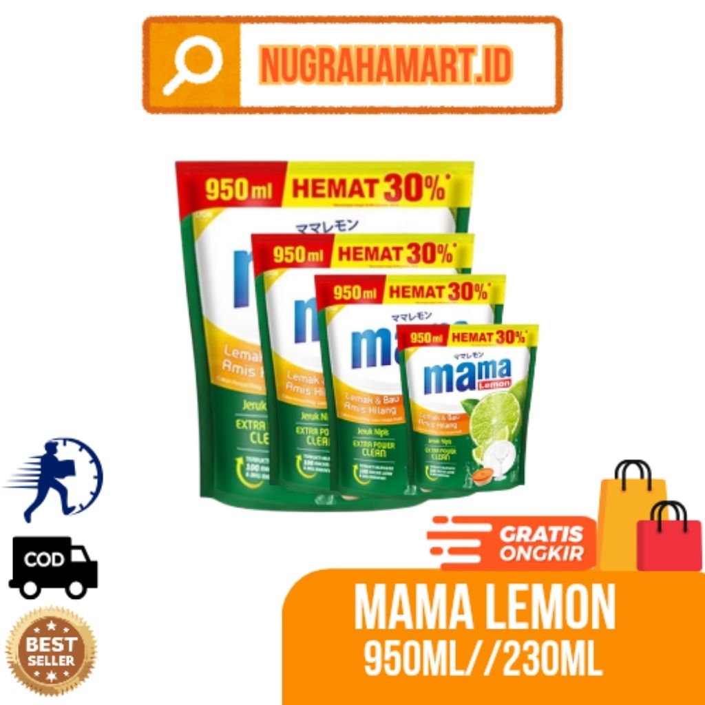 SABUN MAMA LEMON 950 ML//230ML