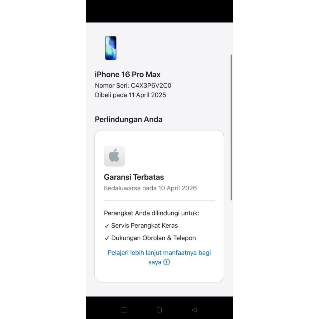 iPhone 16 Pro Max 256gb like new