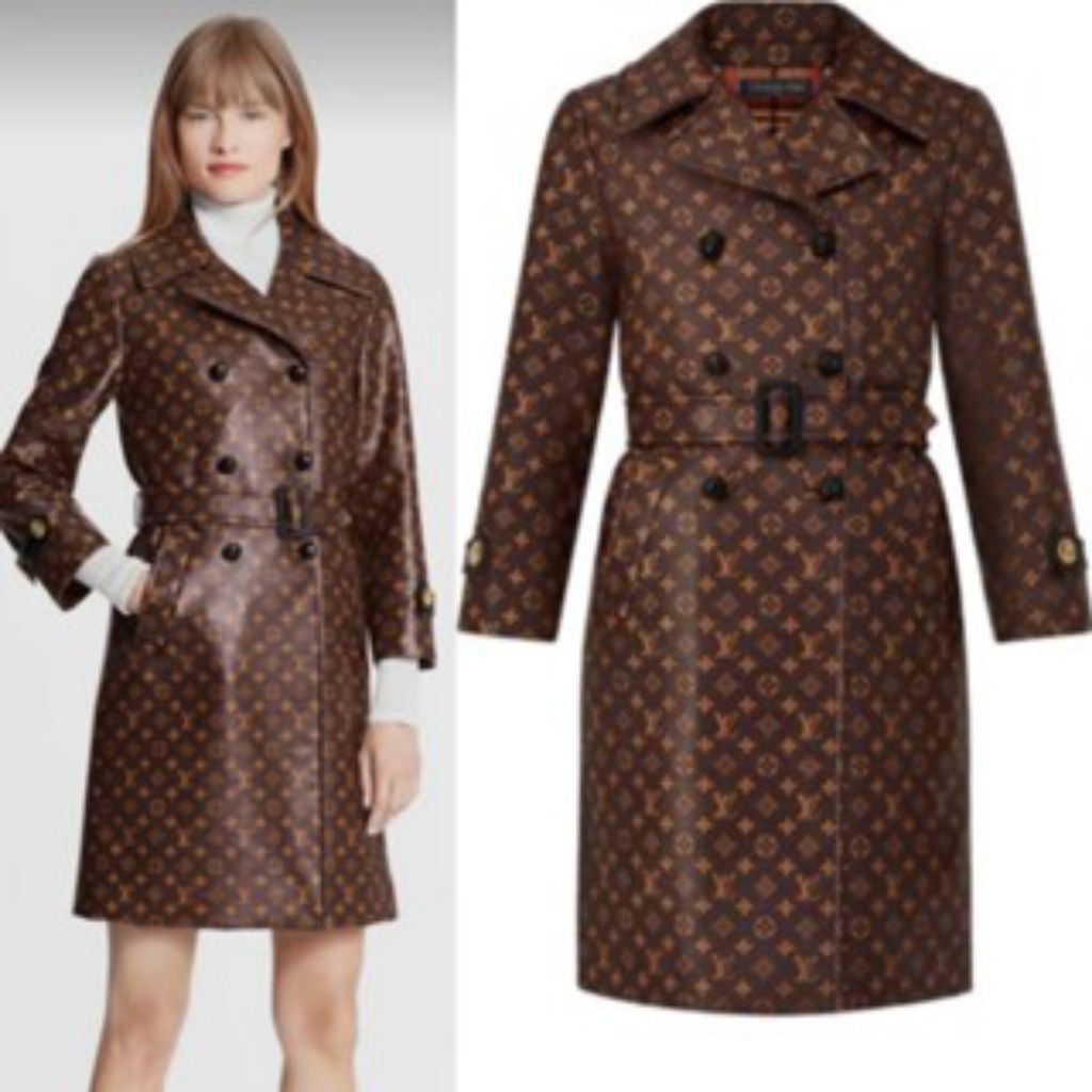 brown leather taglabel coat