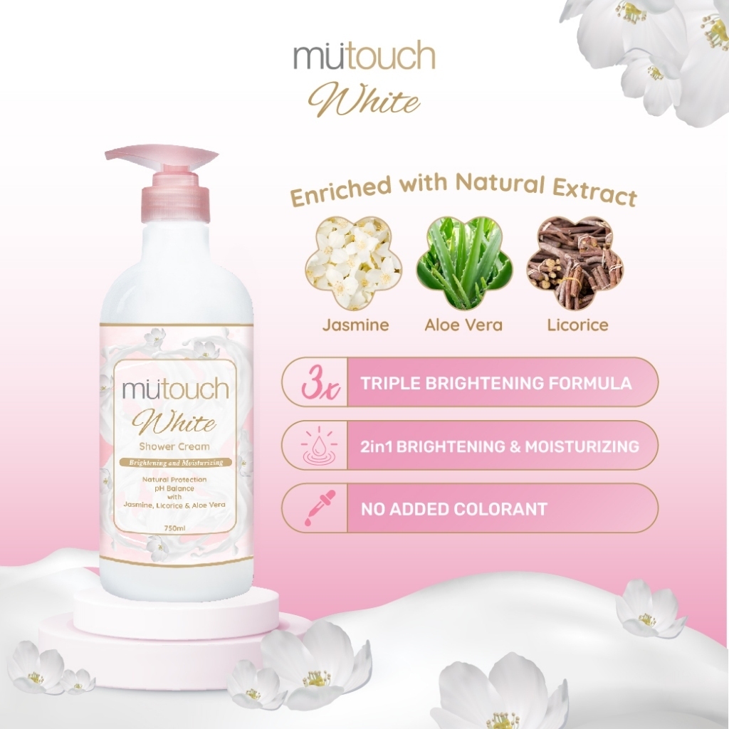 [750 ML] MUTOUCH Shower Cream White