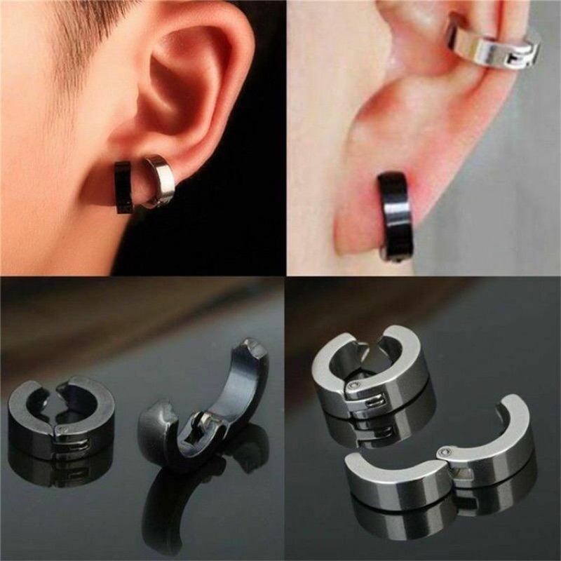 Anting Jepit Titanium Anti Karat Model Keren dan Simpl
