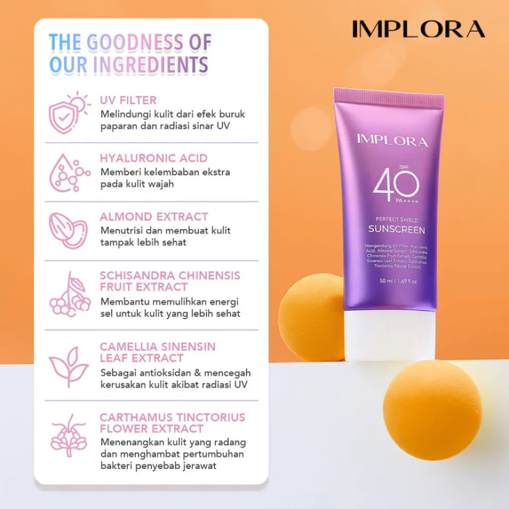 IMPLORA SUNSCREEN SPF 40PA++++