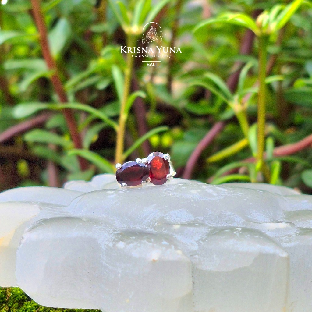 Natural Red Garnet Earrings