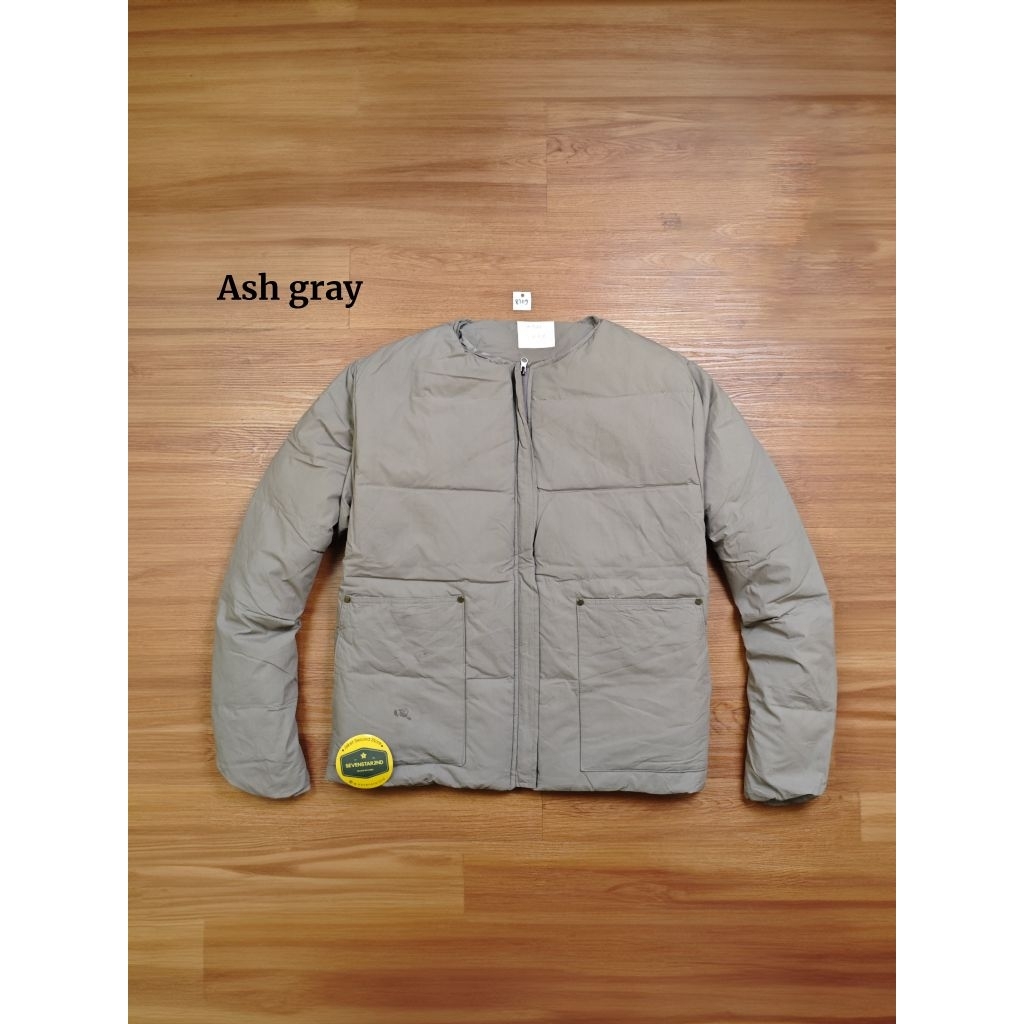 ash gray goosedown winter jacket