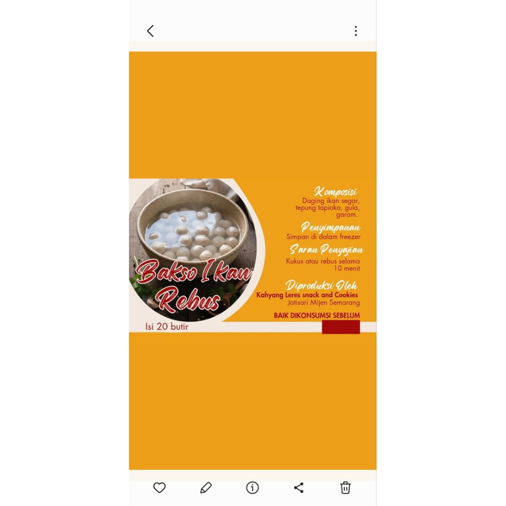 bakso ikan rebus