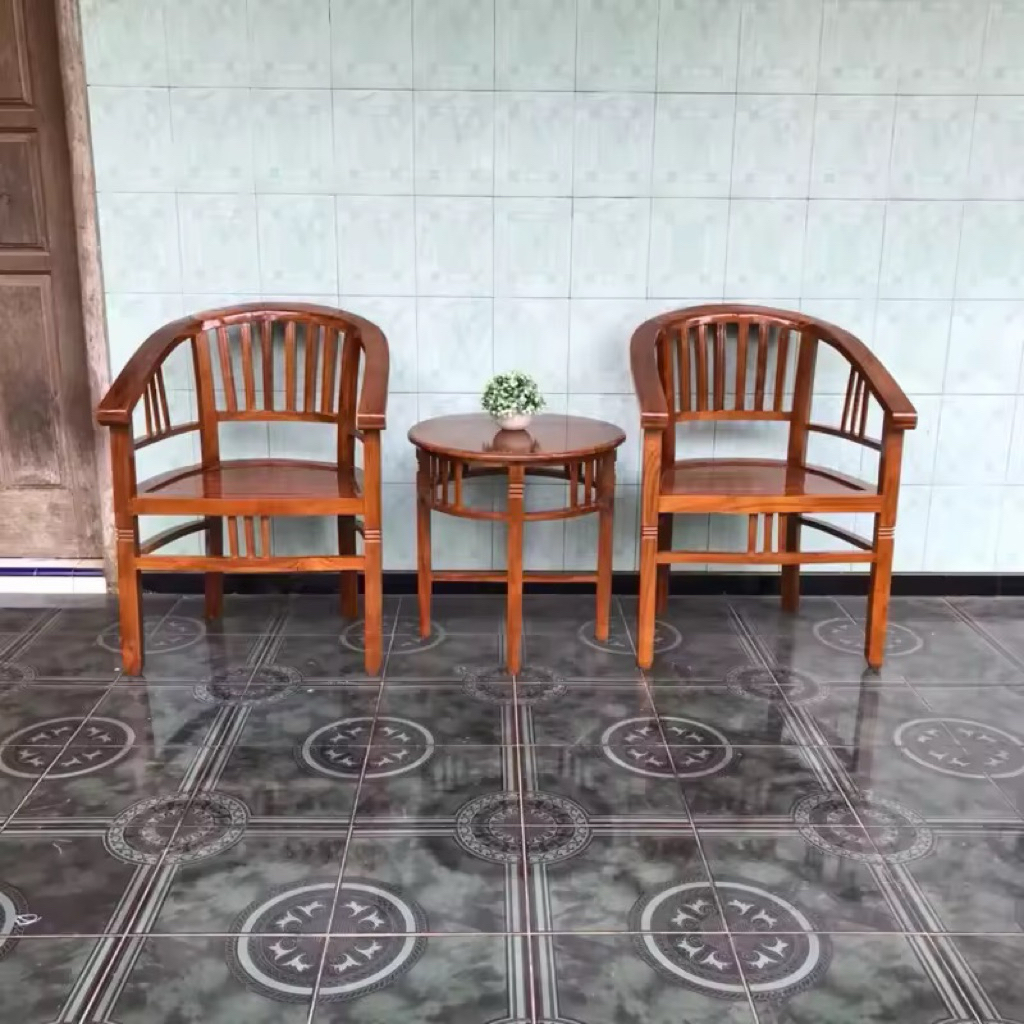Kursi teras amerika kayu jati