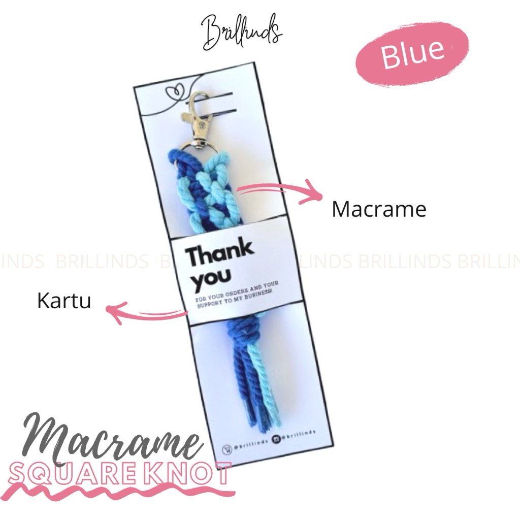 GANTUNGAN KUNCI KEYCHAIN MACRAME SQUARE KNOT