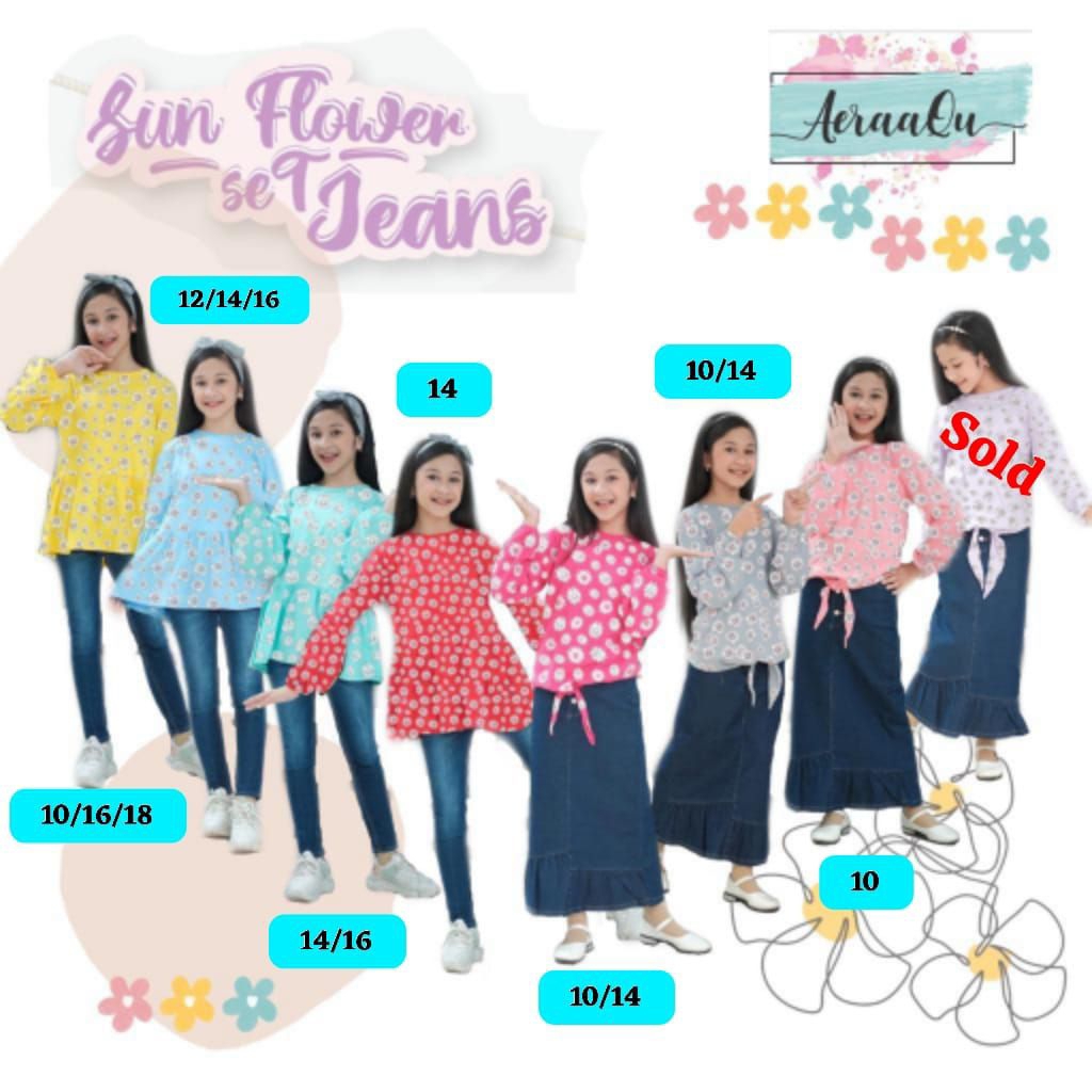 Sun Flower set JEANS by Aeraqu