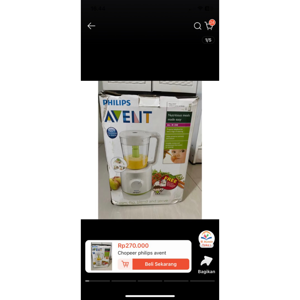 Preloved blender steamer philips avent