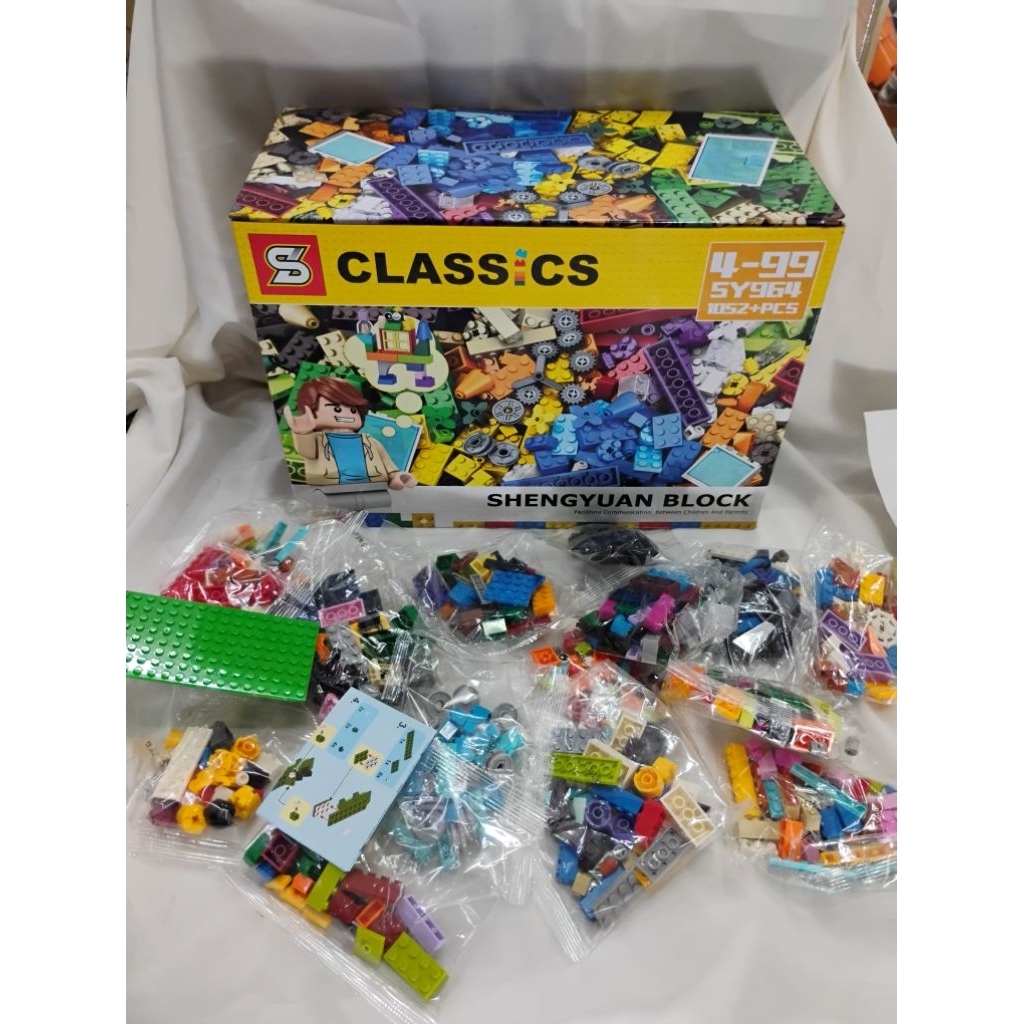 Mainan Edukasi Bricks Classics Blocks Susun 1052 pcs