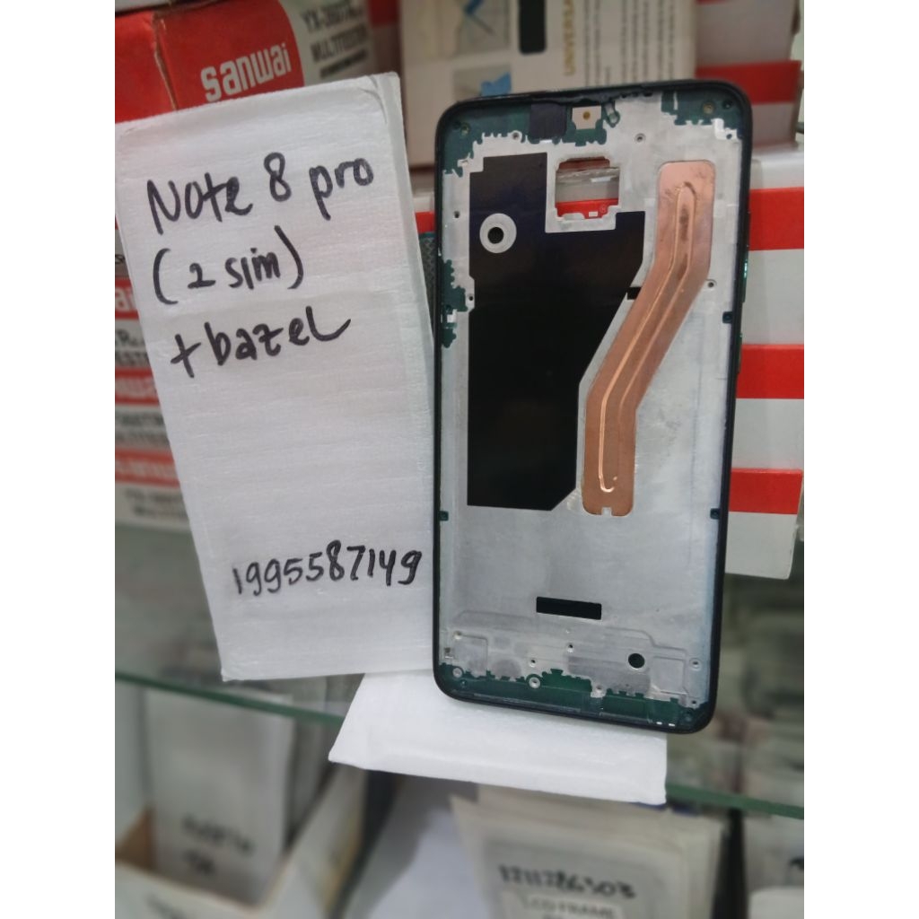 BAZEL+FRAME LCD XIAOMI NOTE 8 PRO GREEN(2 SLOT SIM)