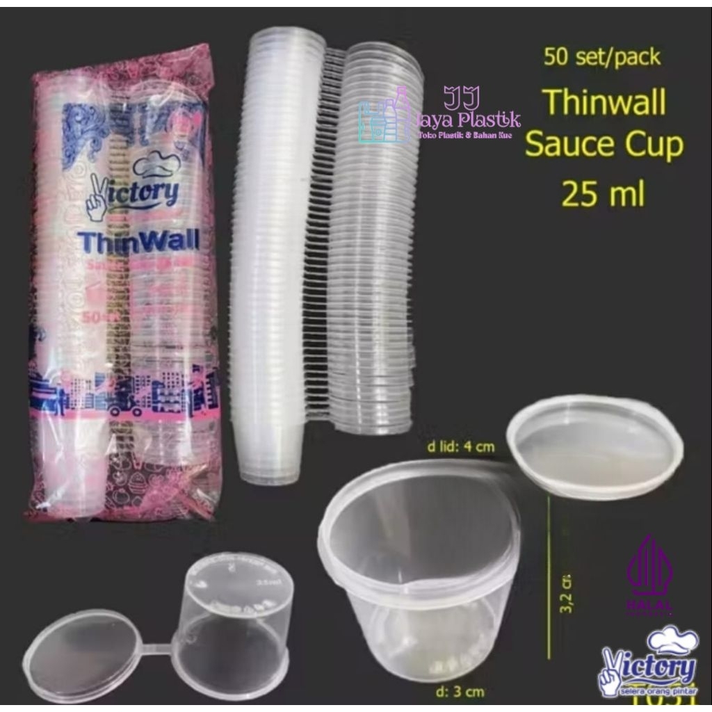 Thinwall Cup Sauce 25ml (Pack :50Pcs)