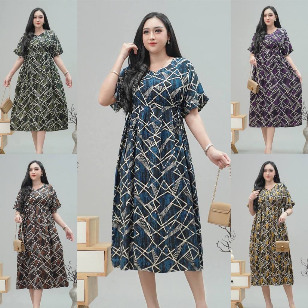 Chibi Daster Rayon Motif ZigZag Busui Friendly - Malika