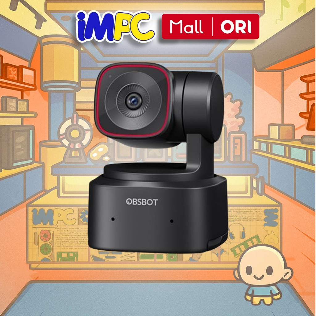 OBSBOT Webcam Tiny 2 Lite AI-Powered PTZ 4K Streaming Camera With Remote Control