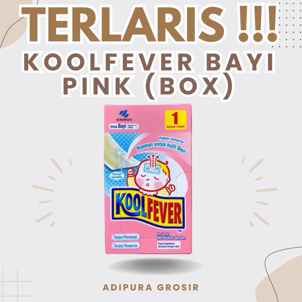 (1 BOX) Plester Kompres KOOLFEVER BAYI PINK