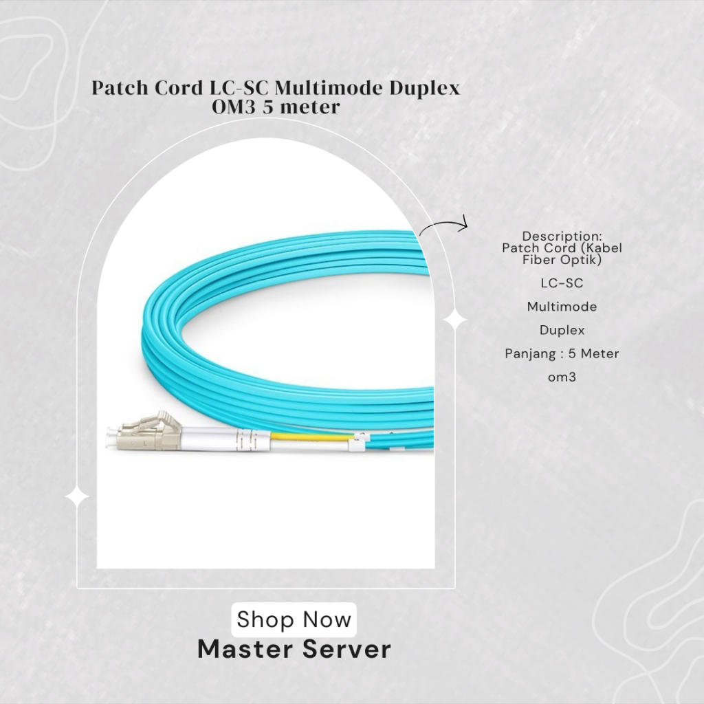 Patch Cord LC-SC Multimode Duplex OM3 5 meter