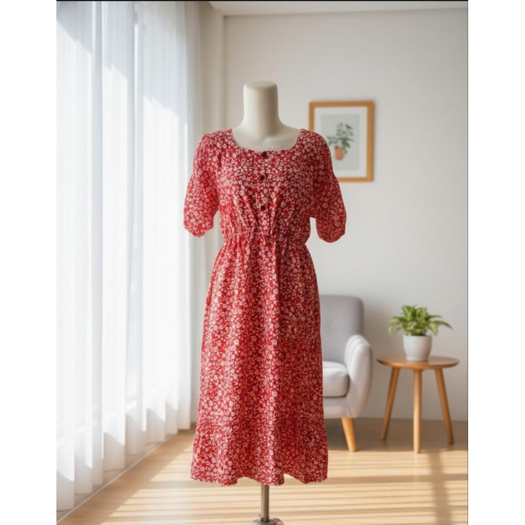 Daster Kerut Daster BUSUI Lengan 3/4