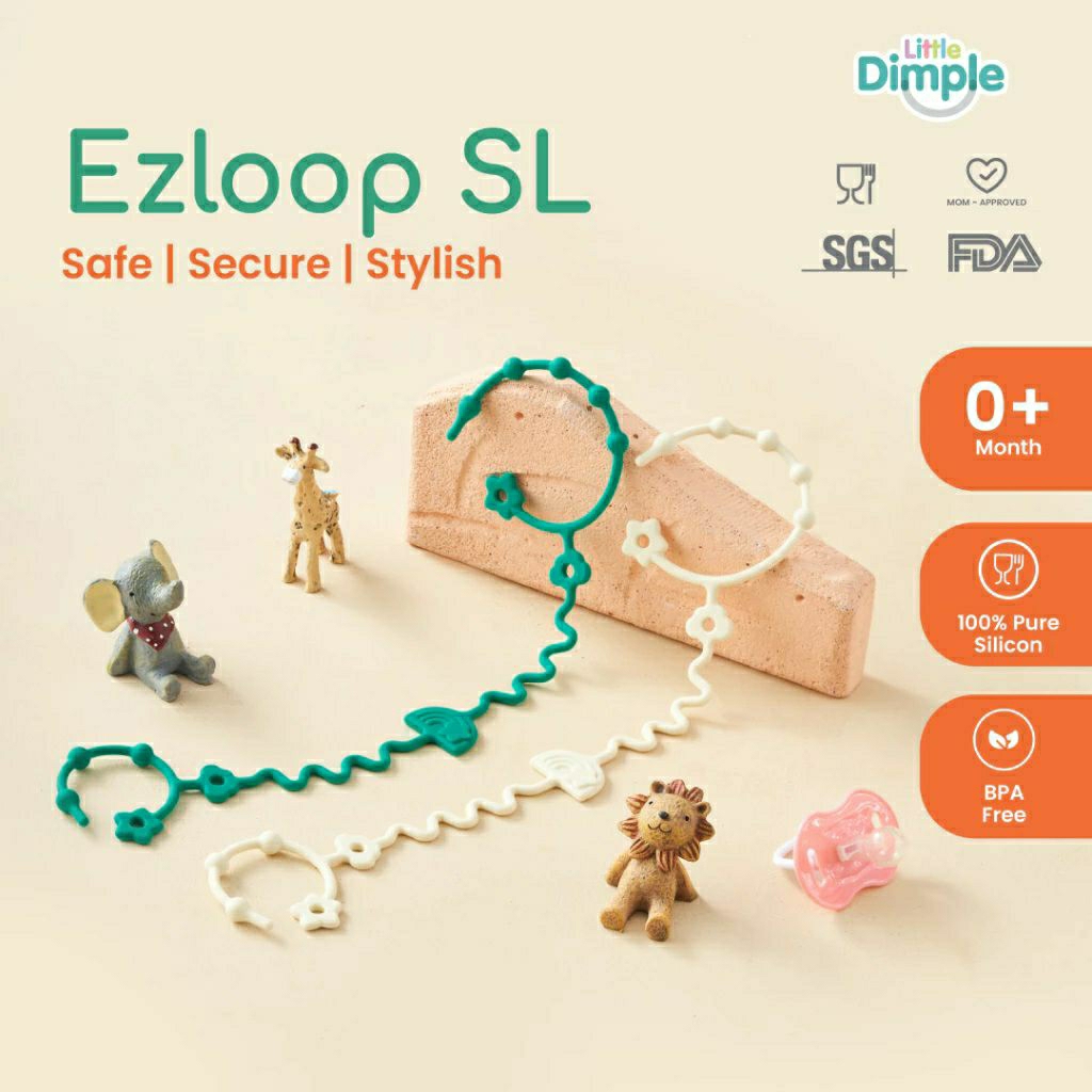 Little Dimple - Ezloop SL - Gantunga Empeng dan Teether - Pacifier Holder