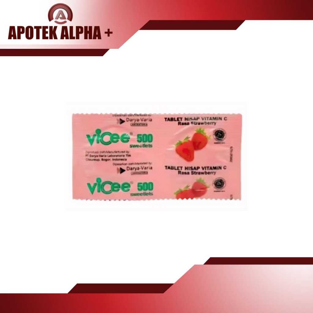 Vicee 500 Rasa Strawberry Strip 2 Tablet