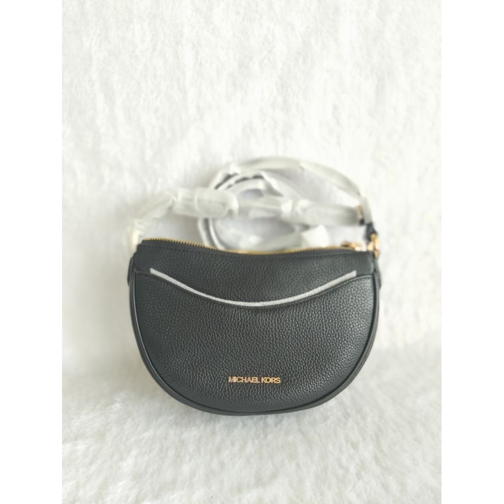 Dover Small Half Moon Crossbody Black