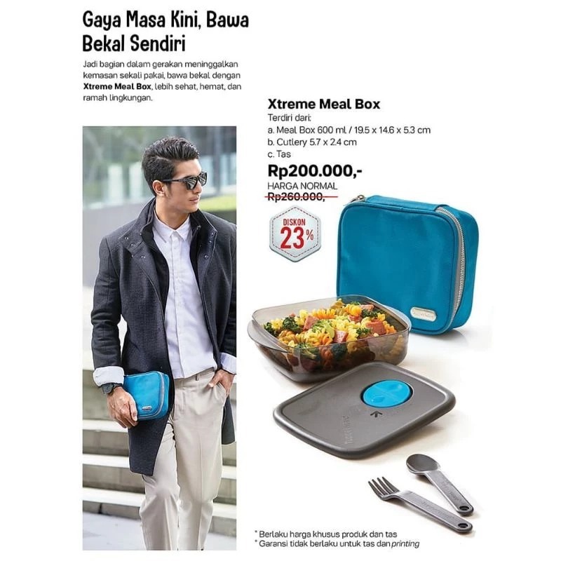 Xtreme Meal Box Tupperware 600ml Microwavable