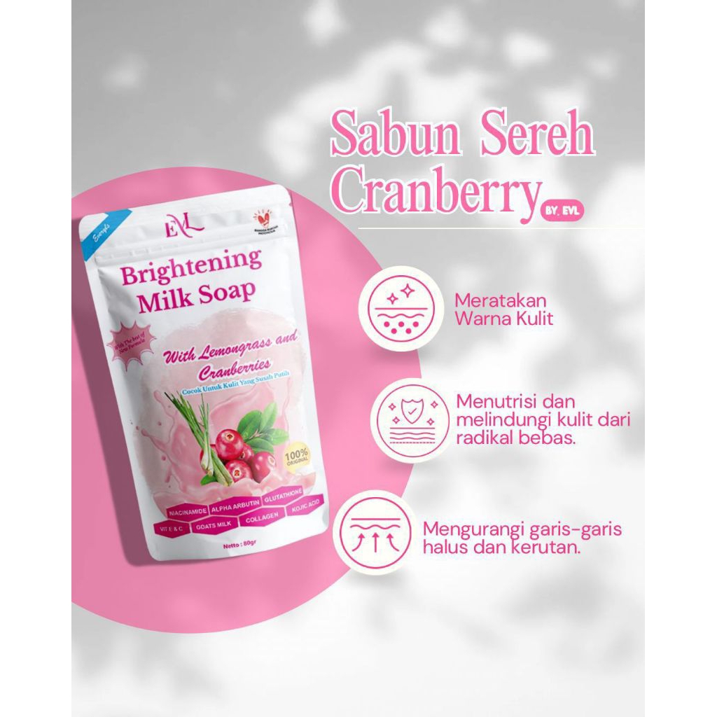 Sabun sereh cranberry 3 pcs