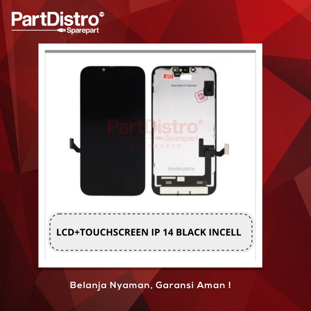 LCD+TOUCHSCREEN IP 14 BLACK INCELL