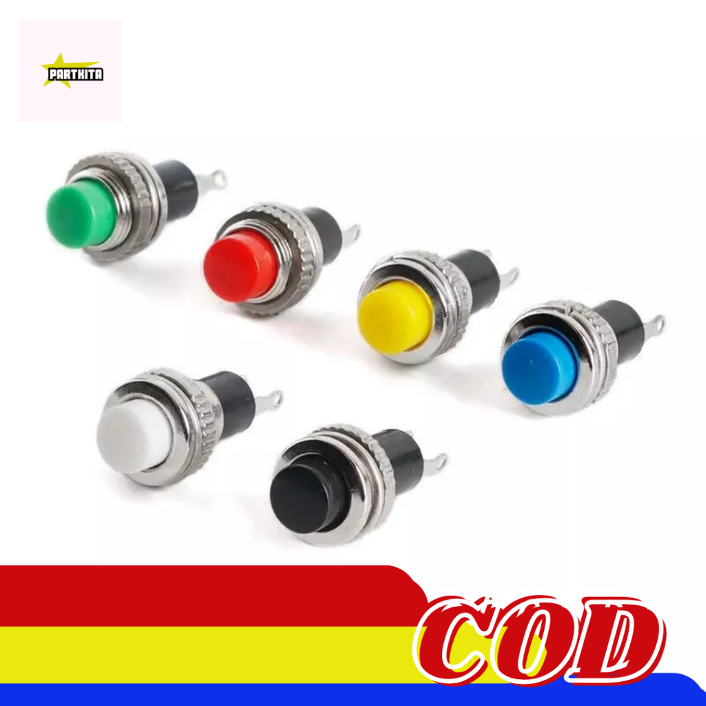 Tombol PUSH BUTTON [COD] 10MM RESET SWITCH Saklar WARNA