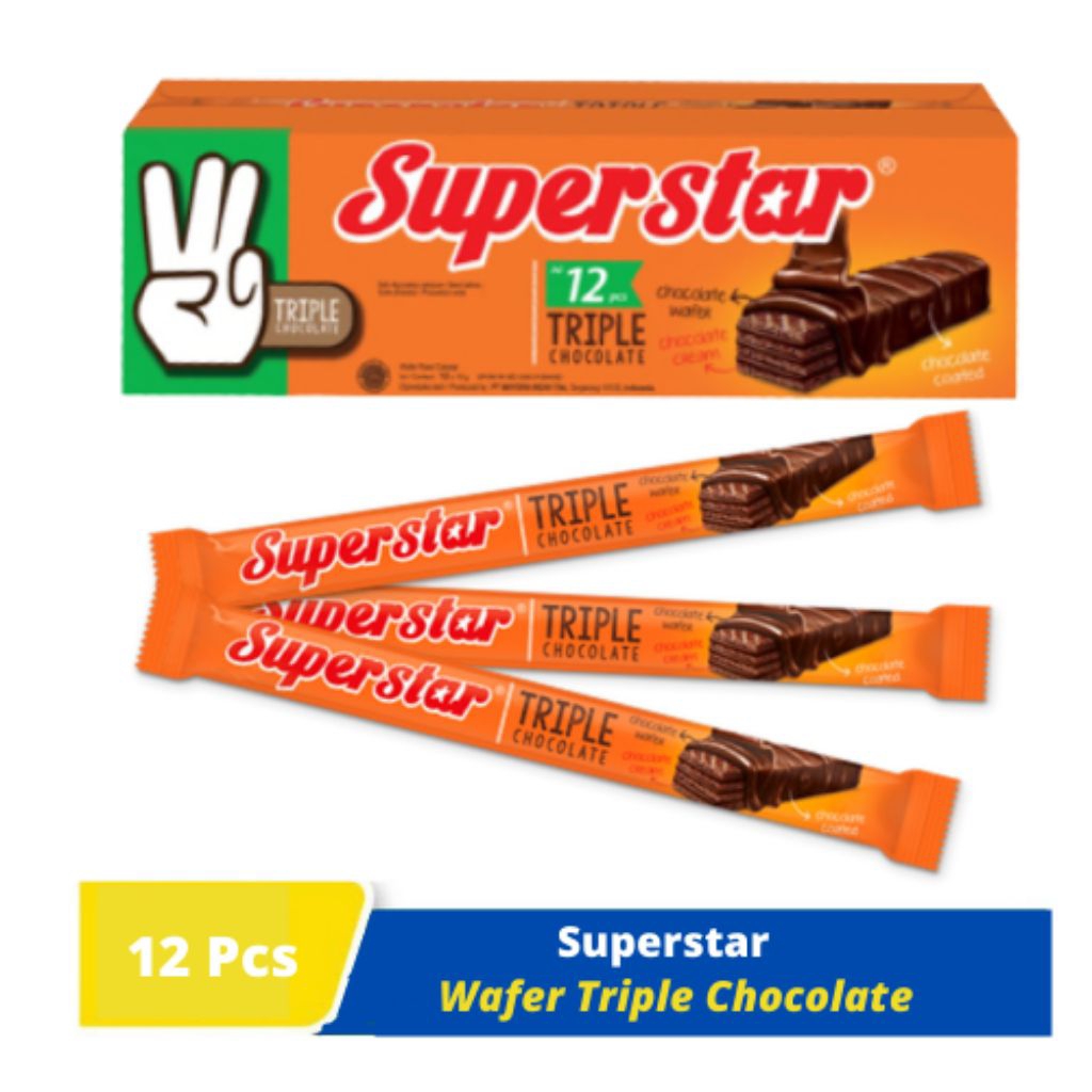 Wafer Stick Superstar Full Coklat