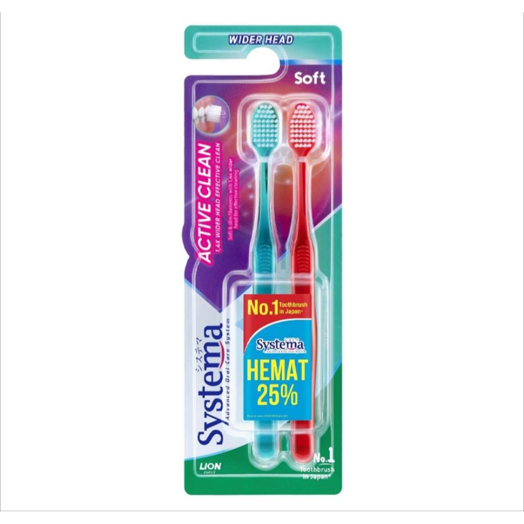 Systema Active Clean Sikat Gigi Soft 2pcs