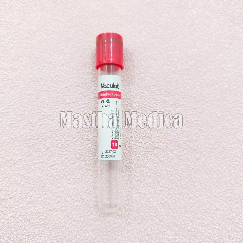 Tabung Darah Vaculab Plain 10ml 10cc OneLab OneMed 1pcs
