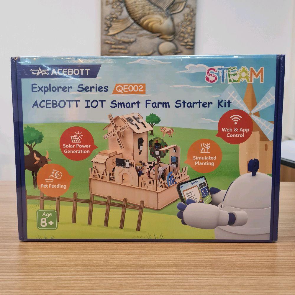 ACEBOTT QE002 Smart Farm | STEM Robotic | Robot Programming | DIY Coding Education | QE002 ESP32 STEM IOT Smart Farm Kit - STEM Coding farm starter kit – Plus | Supports Arduino, ACECode & Python Programming | For K-12 Classroom & Home STEM Education