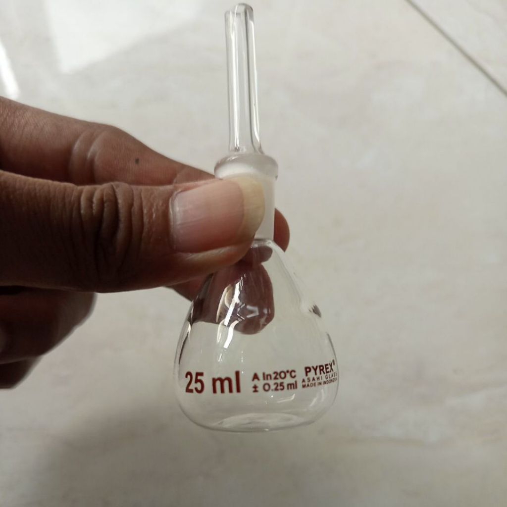 piknometer picnometer 25ml pyrex