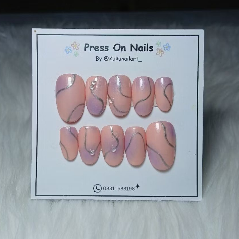 Press On Nails | Oval nails | Simple Nails | Custom Nails