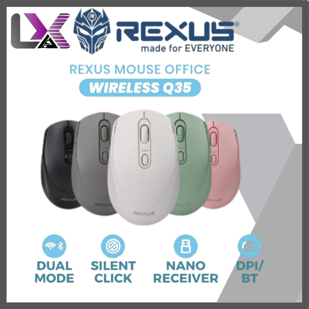 MOUSE REXUS WIRELESS  OFFICE Q35 SILENT CLICK