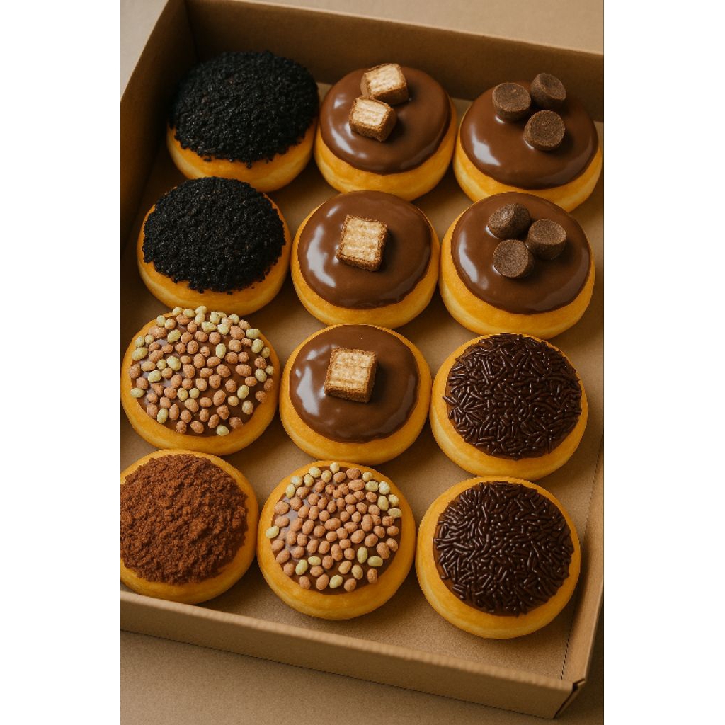 9 Pcs Donat Chocolate Edition