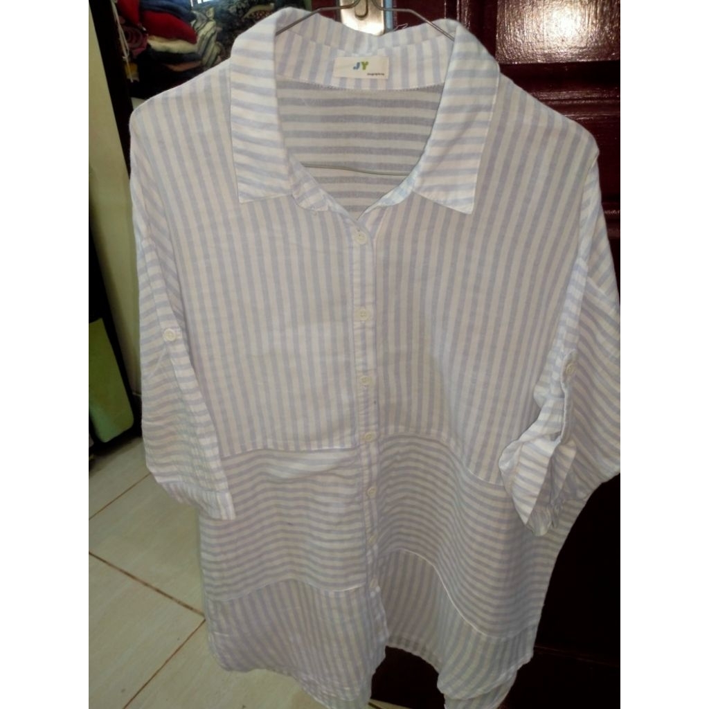 kemeja salur korea