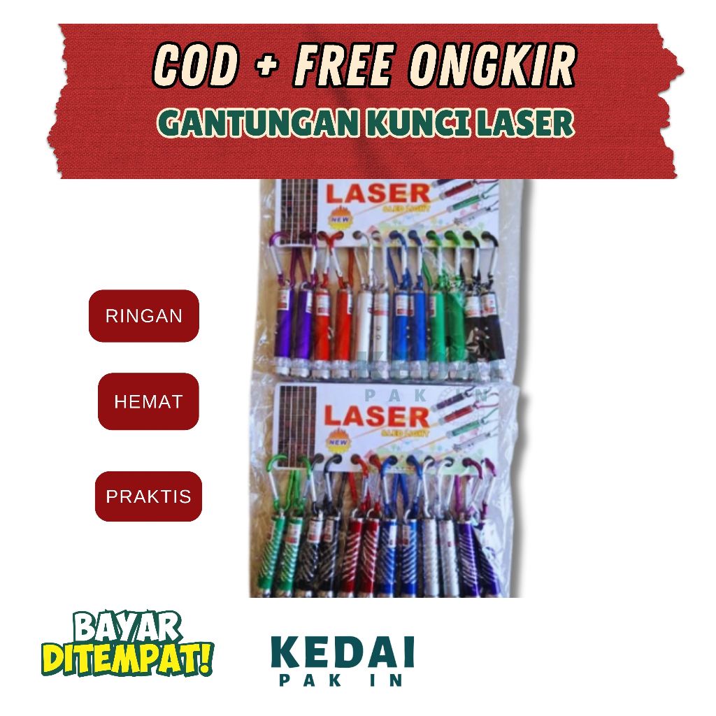 GANTUNGAN KUNCI LASER