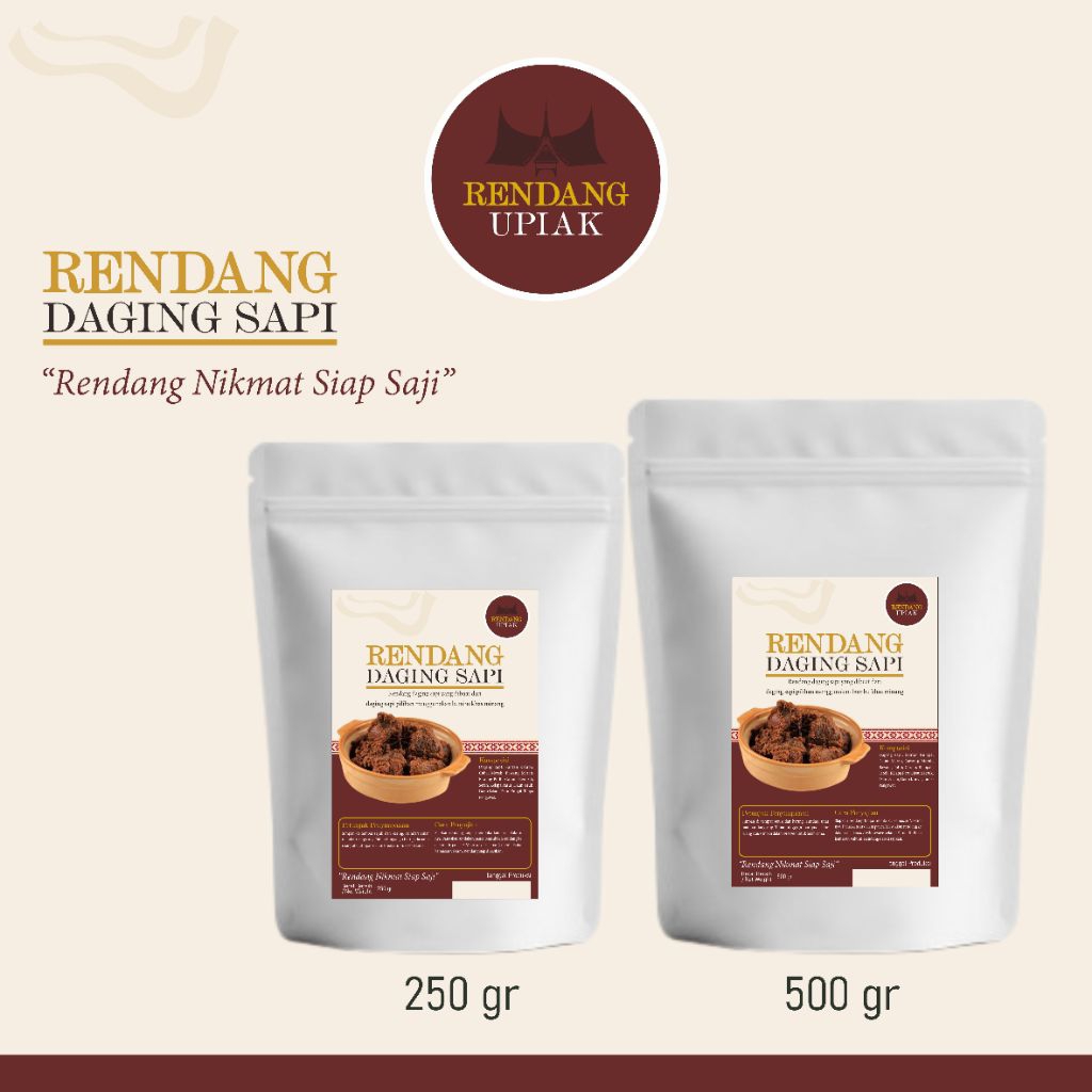 Rendang Upiak : Daging Sapi 250 gr