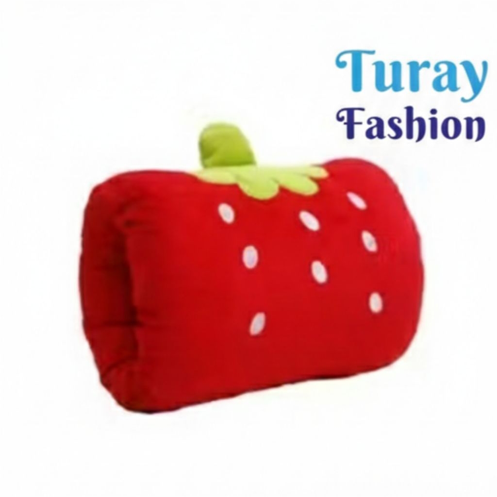 selimut strawbery, bantal, boneka